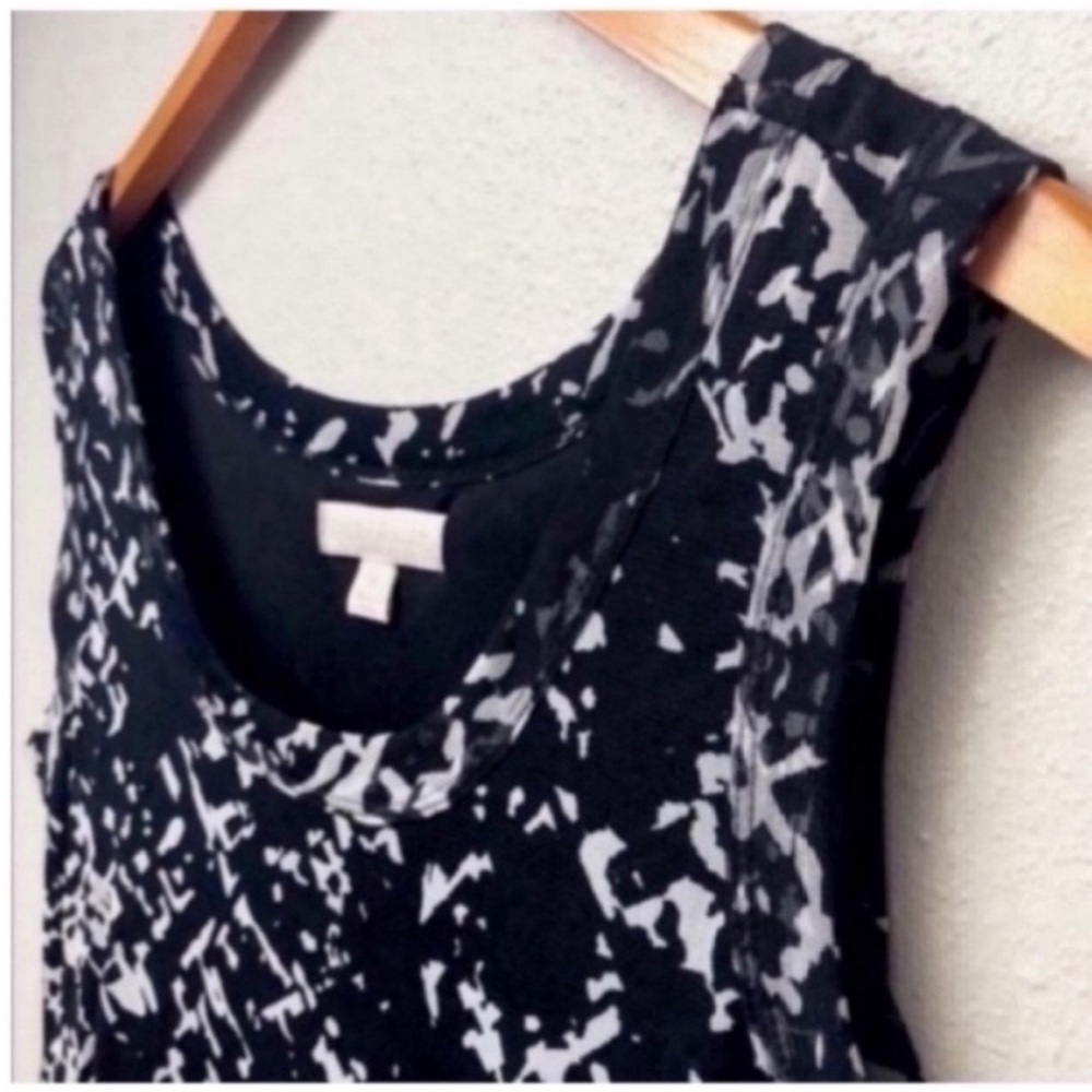 Laura Ashley Black & White Sleeveless Fit & Flare Dress